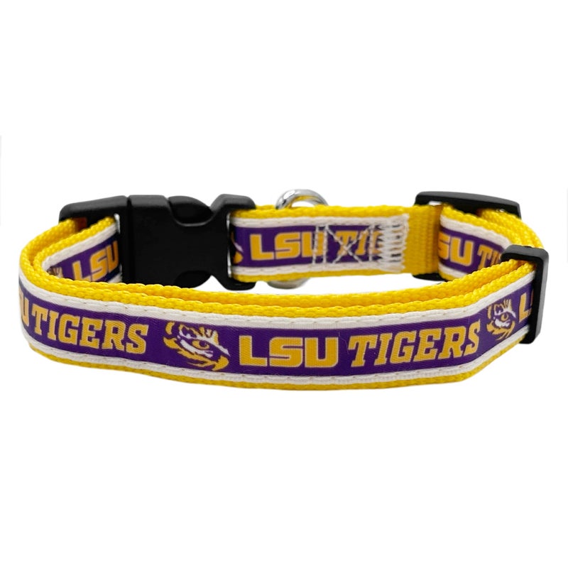 Pets First Collegiate Pet Accessories, Dog Collar, LSU Tigers, Small - Image 1